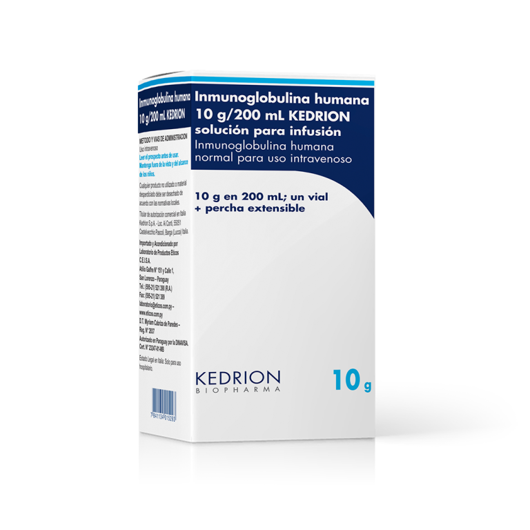 Inmunoglobulina Humana 10 g caja