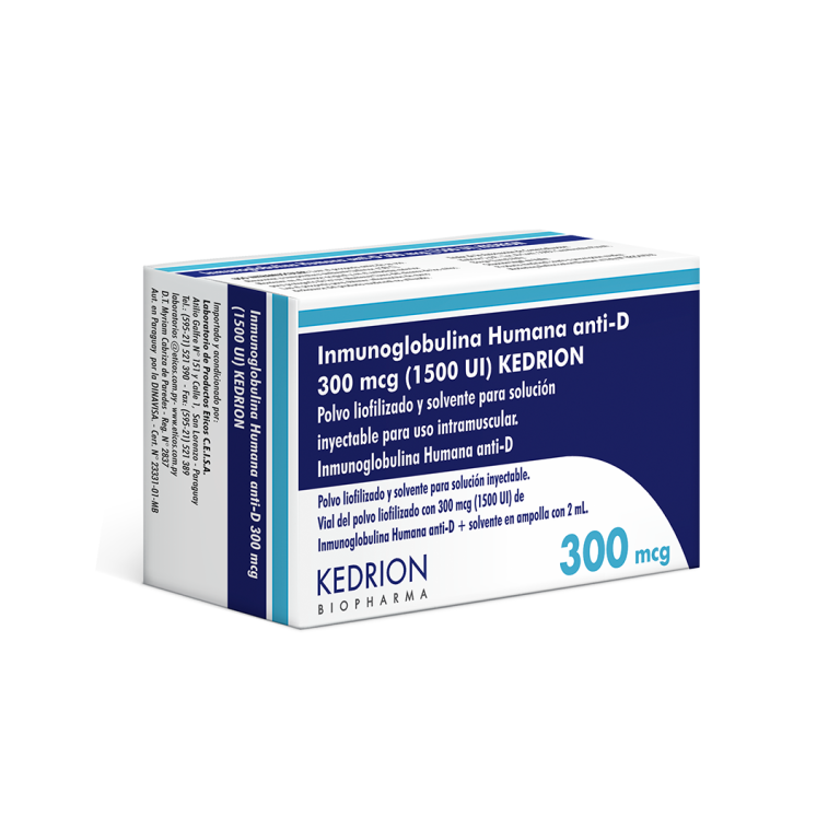 Inmunoglobulina Humana anti D 300 mcg caja